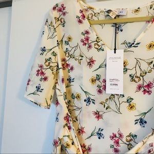 Silk Floral Blouse (NWT)